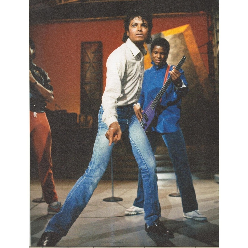 Michael Jackson c. 1980s Off The Wall Era Stage Performance Pose Magazine Print